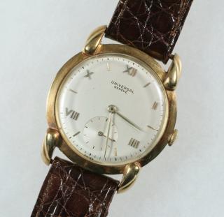 Appraisal: GENT'S WRISTWATCH K Yellow Gold Universal Geneve Swiss Wristwatch with