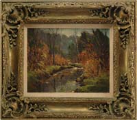 Appraisal: ANTHONY THIEME American - TREES BY A RIVER Oil on