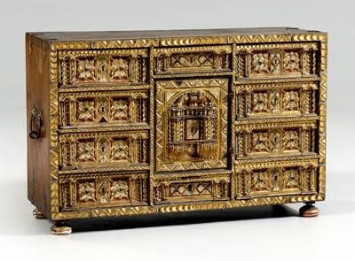 Appraisal: Fine Spanish baroque vargue ntilde o walnut and other mixed