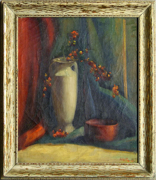 Appraisal: Charles Diletto American b oil on canvas still life signed