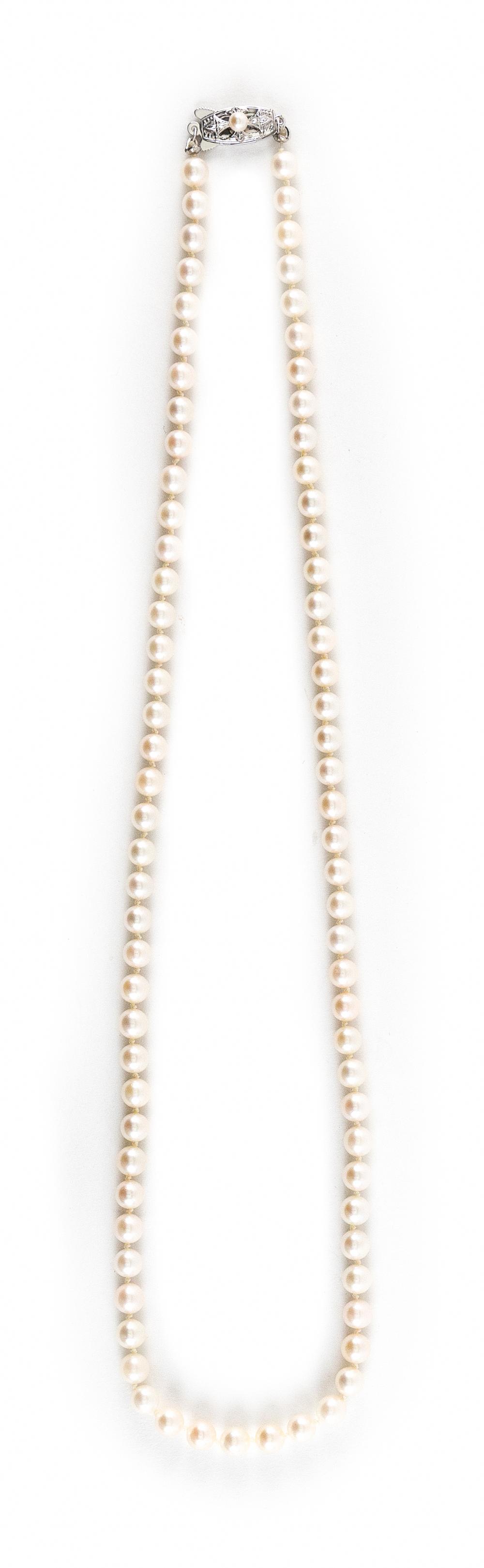 Appraisal: MIKIMOTO PEARL NECKLACE APPROX TOTAL DWT MIKIMOTO PEARL NECKLACE approx