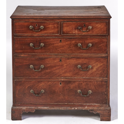 Appraisal: A George III mahogany chest of drawers late th c