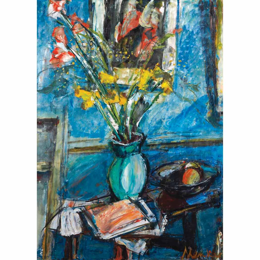 Appraisal: Sigmund Joseph Menkes Polish American - Floral Still Life in