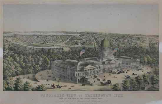 Appraisal: AFTER EDWARD SACHSE American - PANORAMIC VIEW OF WASHINGTON CITY