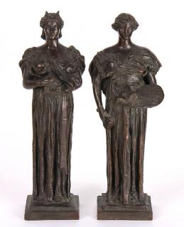 Appraisal: Bronzes Daniel Chester Allegorical Maquettes lot of Daniel Chester French