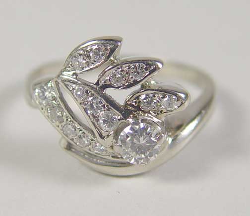 Appraisal: Ladies k White Gold Diamond Ring k white gold grams