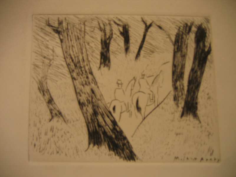 Appraisal: MILTON AVERY AMERICAN - RIDERS IN THE PARK from laurels