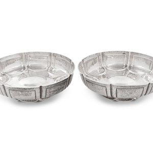 Appraisal: A Pair of English Silver Sweet Meat Dishes Crichton Bros