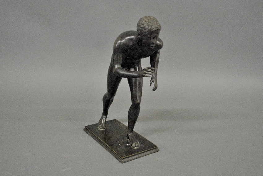 Appraisal: - Italian bronze of a male nude runner th c