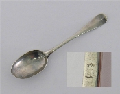 Appraisal: A Channel Islands silver Hanoverian pattern table spoon by L