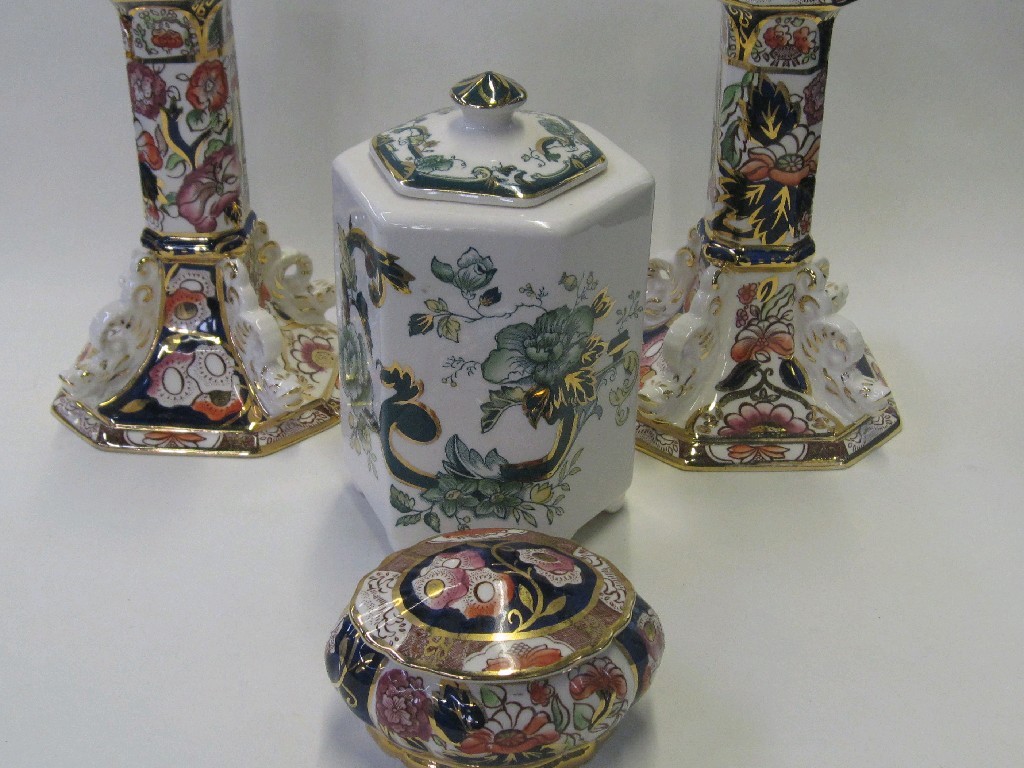 Appraisal: Pair of Masons 'Penang' candl