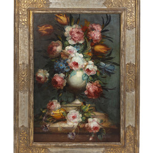 Appraisal: Artist Unknown th Century Floral Still Life oil on canvas