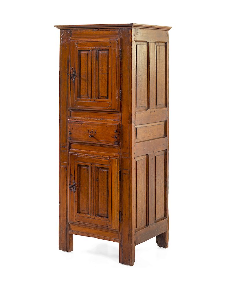 Appraisal: A French Provincial Fruitwood Cabinet A French Provincial Fruitwood Cabinet