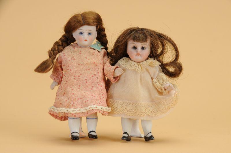 Appraisal: Lot Two All Bisque Dolls Germany Ca lot includes two