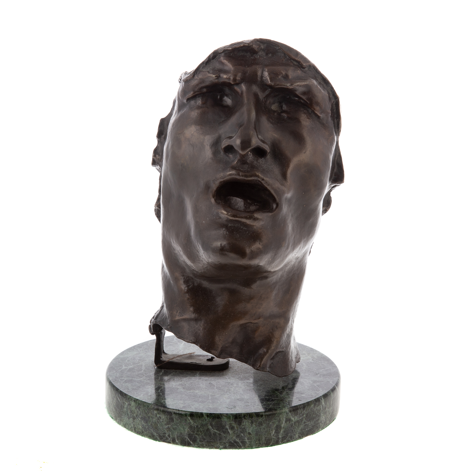 Appraisal: ALEXIS RUDIER MASK OF SORROW BRONZE French b Bronze sculpture