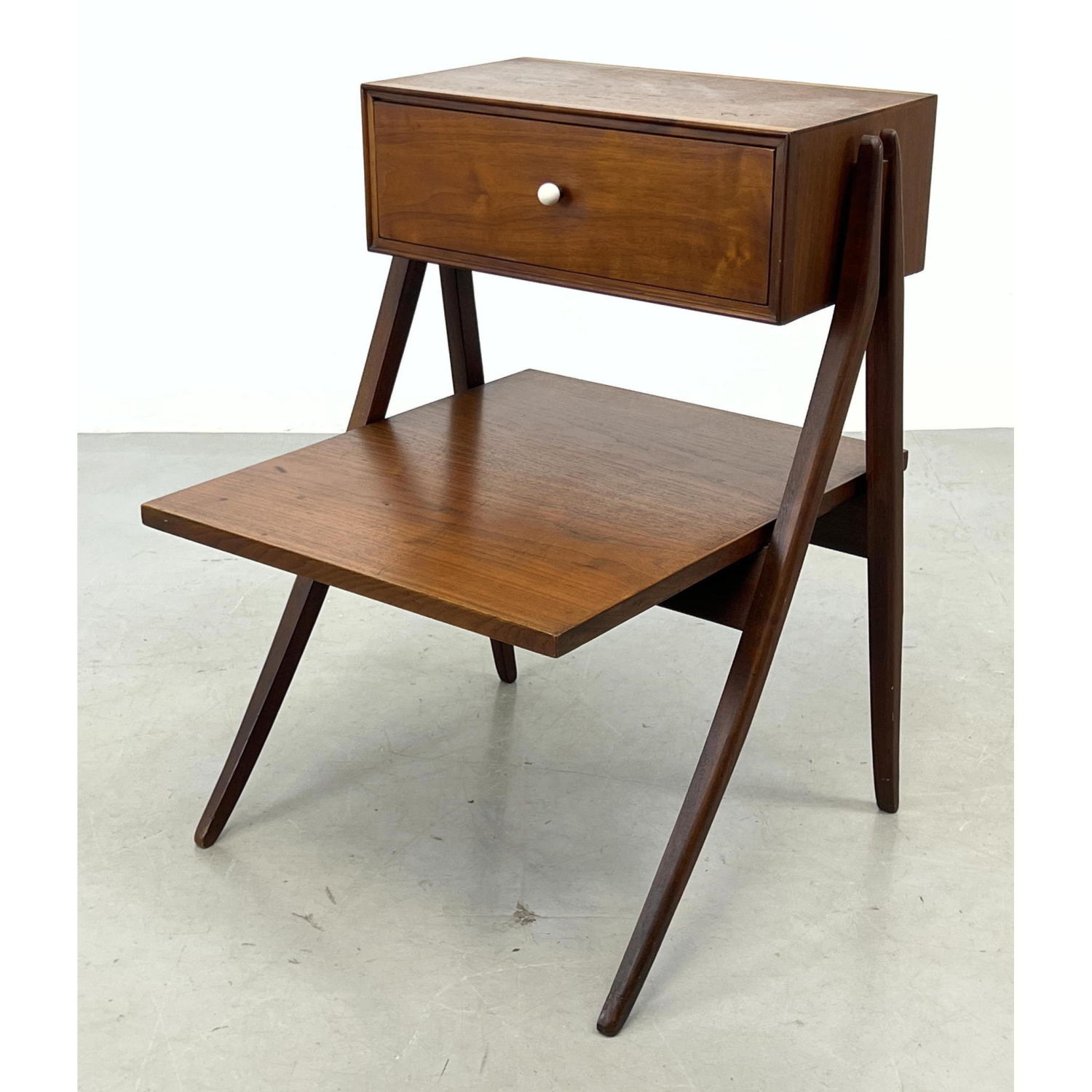 Appraisal: Kipp Stewart Side Table for Drexel Declaration American Modern Walnut