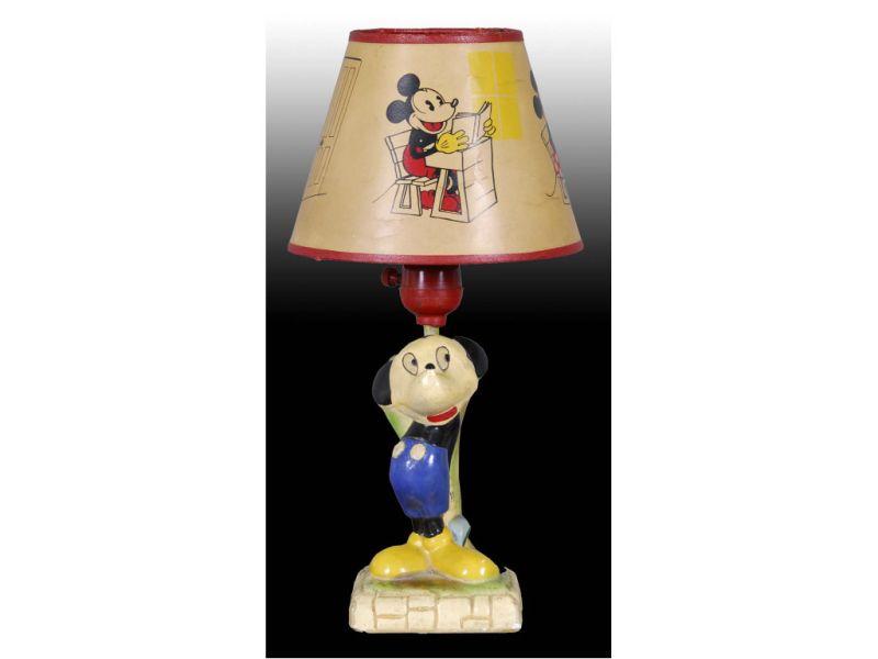 Appraisal: Mickey Mouse Disney Lamp Shade with Ceramic Base Description ''