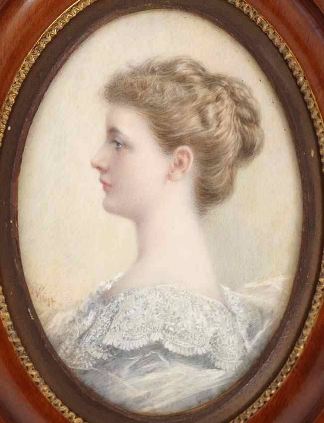 Appraisal: WUST Theador American th Century Portrait of a Young Maiden