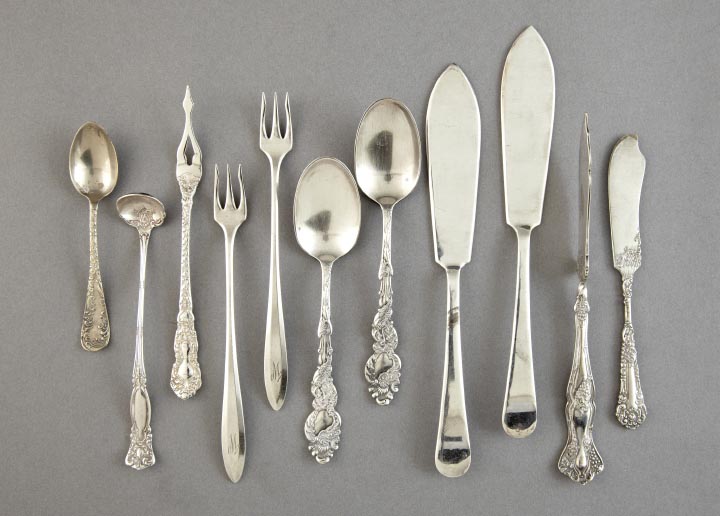 Appraisal: Collection of Approximately Fifty Assorted Silverplated Utensils including twenty-two various