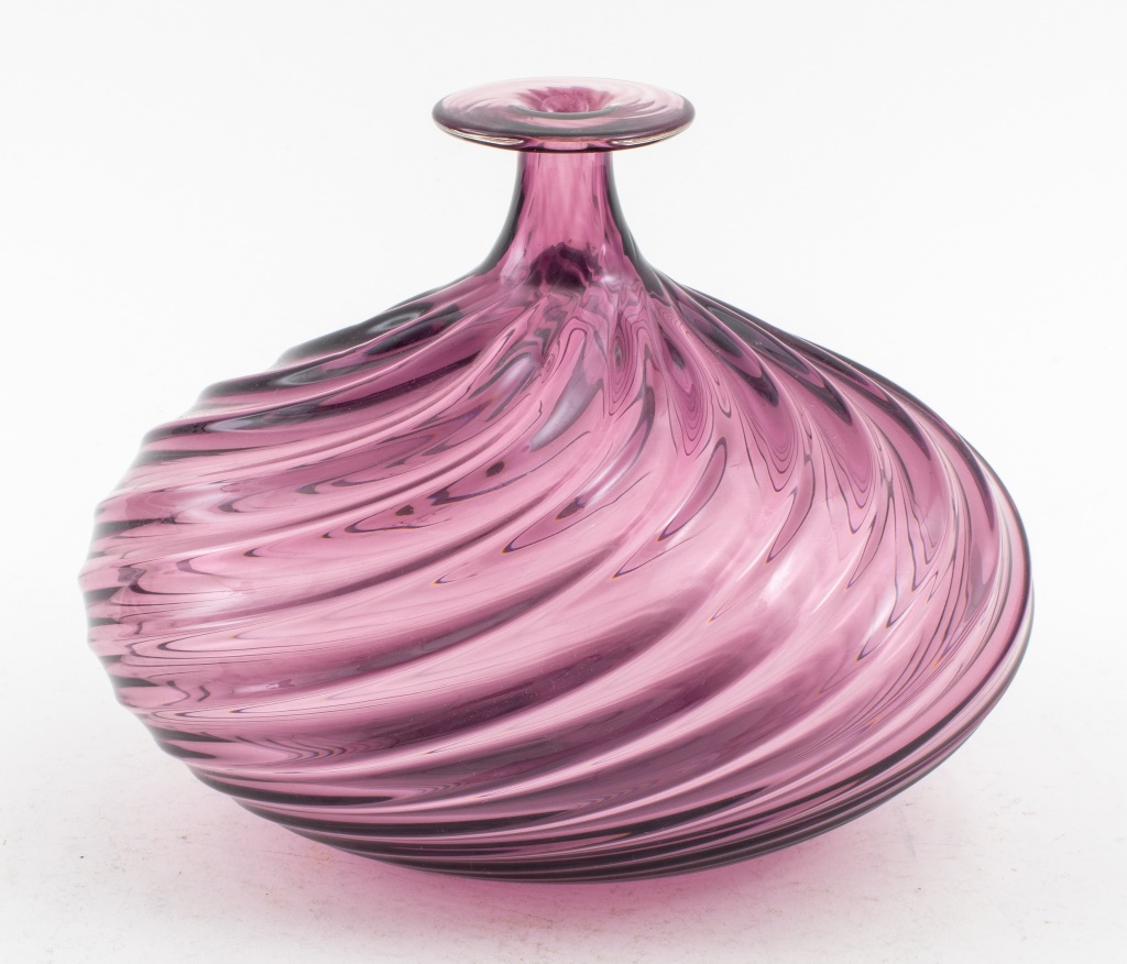 Appraisal: MURANO CENEDESE PURPLE GLASS VASE Murano hand made amethyst glass