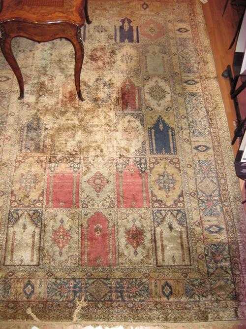 Appraisal: KAYSERI silk old Central field decorated with prayer niches harmonious