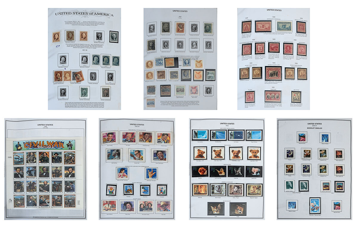 Appraisal: LARGE BINDERS OF US POSTAGES STAMPS A collection of US