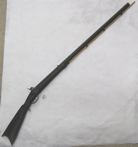 Appraisal: ANTIQUE HALF STOCK PERCUSSION SPORTING RIFLE caliber octagonal barrel with