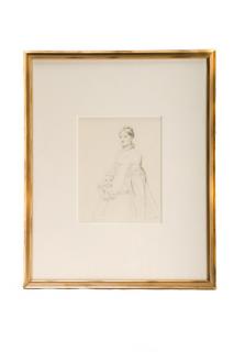 Appraisal: Rose Hafley Study from Ingres Signed Drawing Rose Hafley American