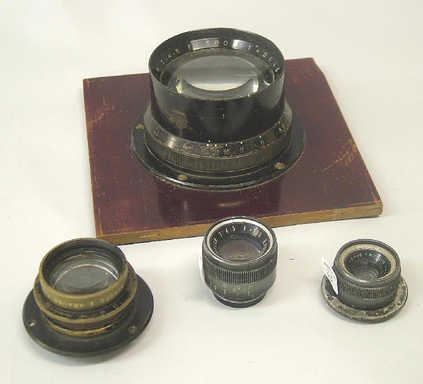 Appraisal: Four various French lenses by Boyer Saphir C Krauss and