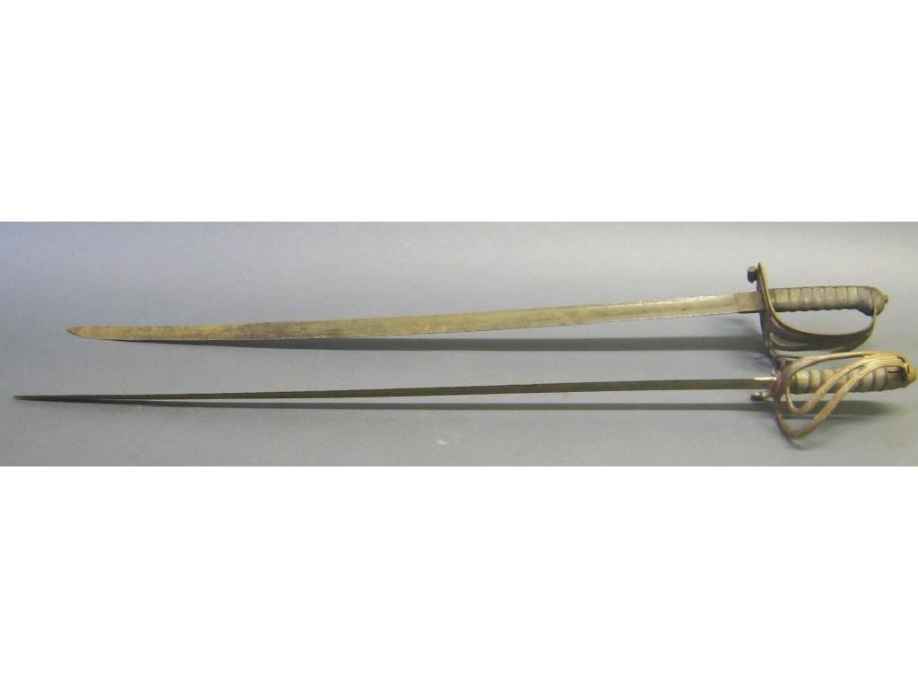 Appraisal: LATE TH CENTURY INFANTRY OFFICERS SWORD with pierced metal hilt