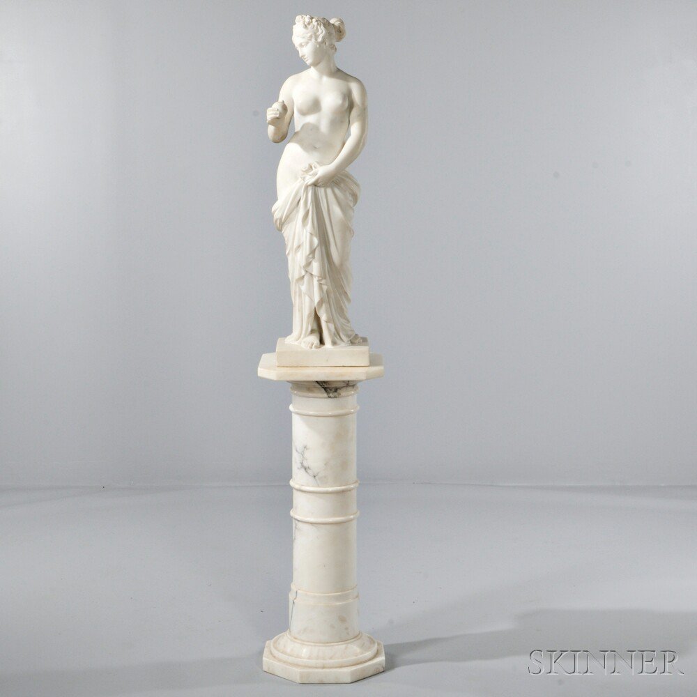 Appraisal: Continental School th Century White Marble Sculpture of Venus the