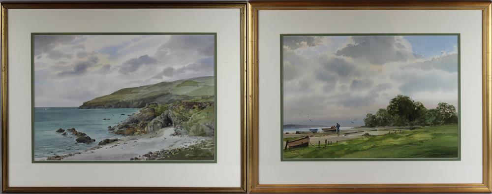 Appraisal: ASHTON CANNELL BRITISH - A PAIR OF WATERCOLORS OF THE