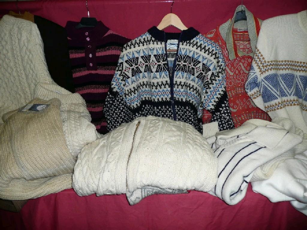 Appraisal: A selection of ladies and gent's jumpers and cardigans including