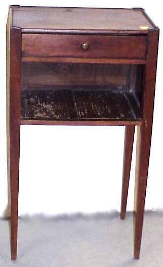 Appraisal: French washstand walnut oblong top over single drawer open shelf