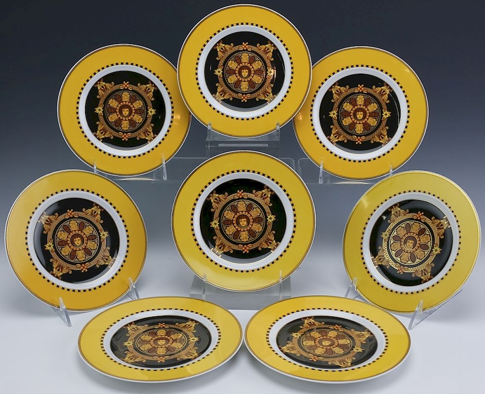 Appraisal: Versace Barocco Rosenthal Bread Butter Plates Eight piece bread and