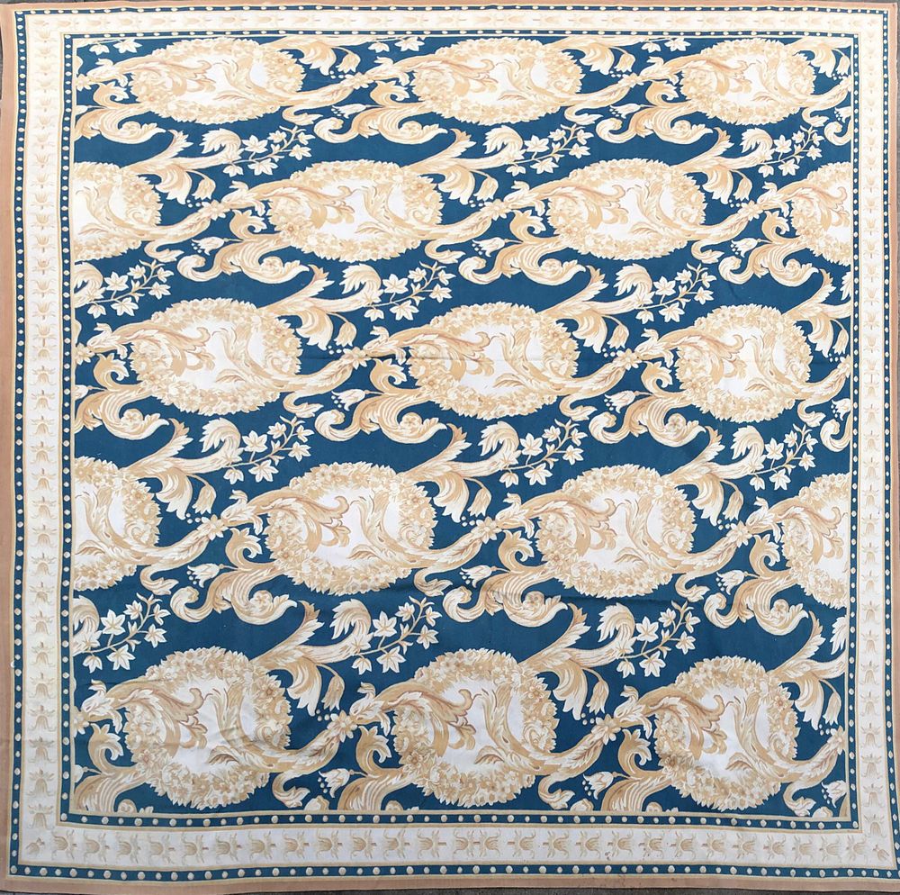 Appraisal: Hand Woven Wool Aubusson Carpet Hand Woven Wool Aubusson Carpet