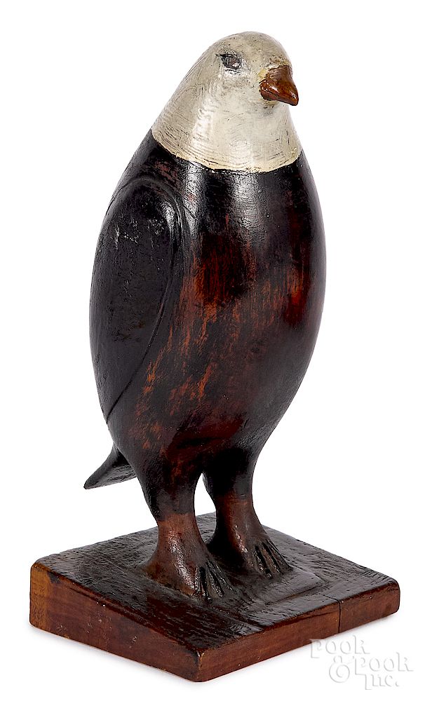 Appraisal: Joseph Moyer carved and painted bald eagle Joseph Moyer Berks