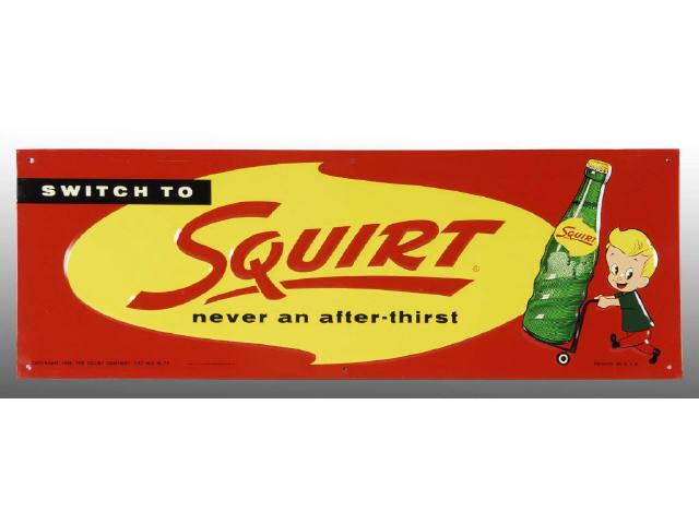 Appraisal: Squirt Soda Advertising Sign Description Dated Soda AdvertisingCondition MINT Size