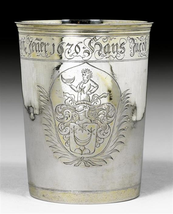 Appraisal: BEAKER Zurich dated Maker's mark Johannes Weber I Parcel gilt