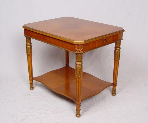 Appraisal: FLINT HORNER ITALIAN STYLE SIDE TABLE Single drawer two tier