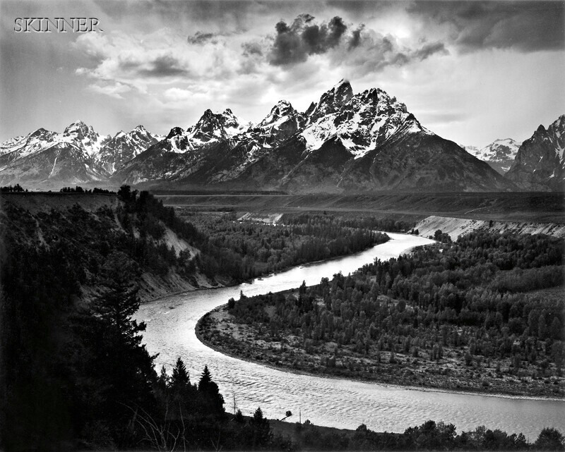 Appraisal: Ansel Adams American - The Tetons and the Snake River