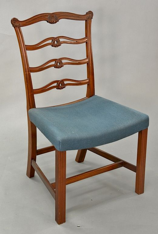 Appraisal: Margolis mahogany Chippendale style side chair ht in Margolis mahogany