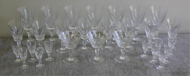 Appraisal: Vintage Baccarat Crystal Stemware CarcassonePattern Includes claret goblets cordials champagne