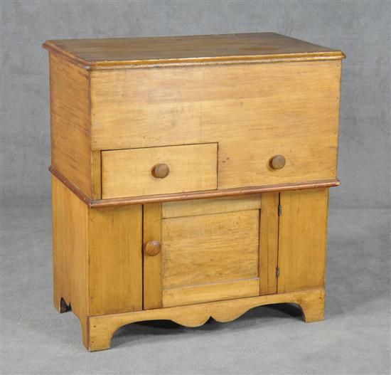 Appraisal: New England th Century Blanket Chest Maple and poplar Lift