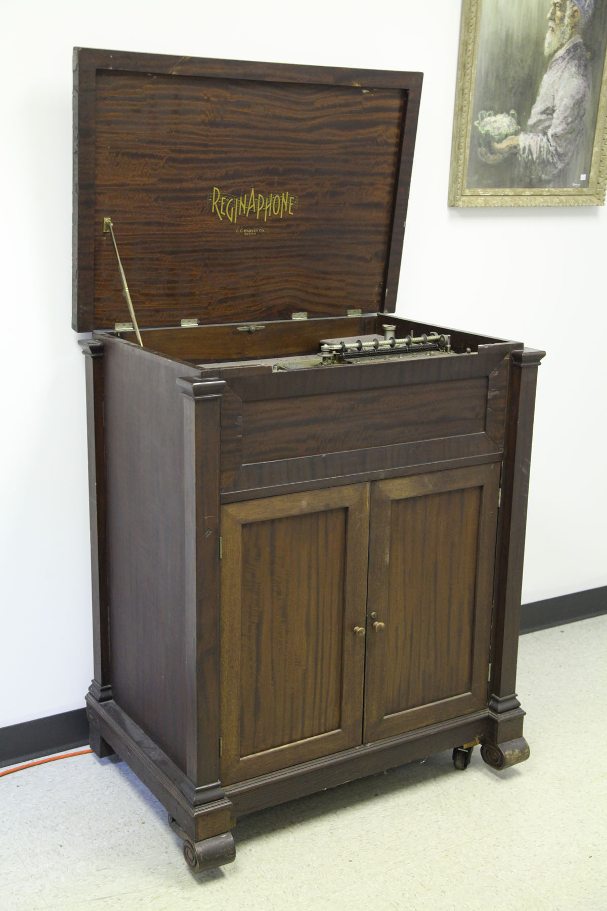 Appraisal: REGINAPHONE MUSIC CABINET New Jersey late th century Double comb