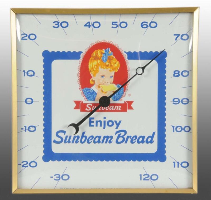 Appraisal: Sunbeam Bread Square Thermometer Description s Metal and glass with