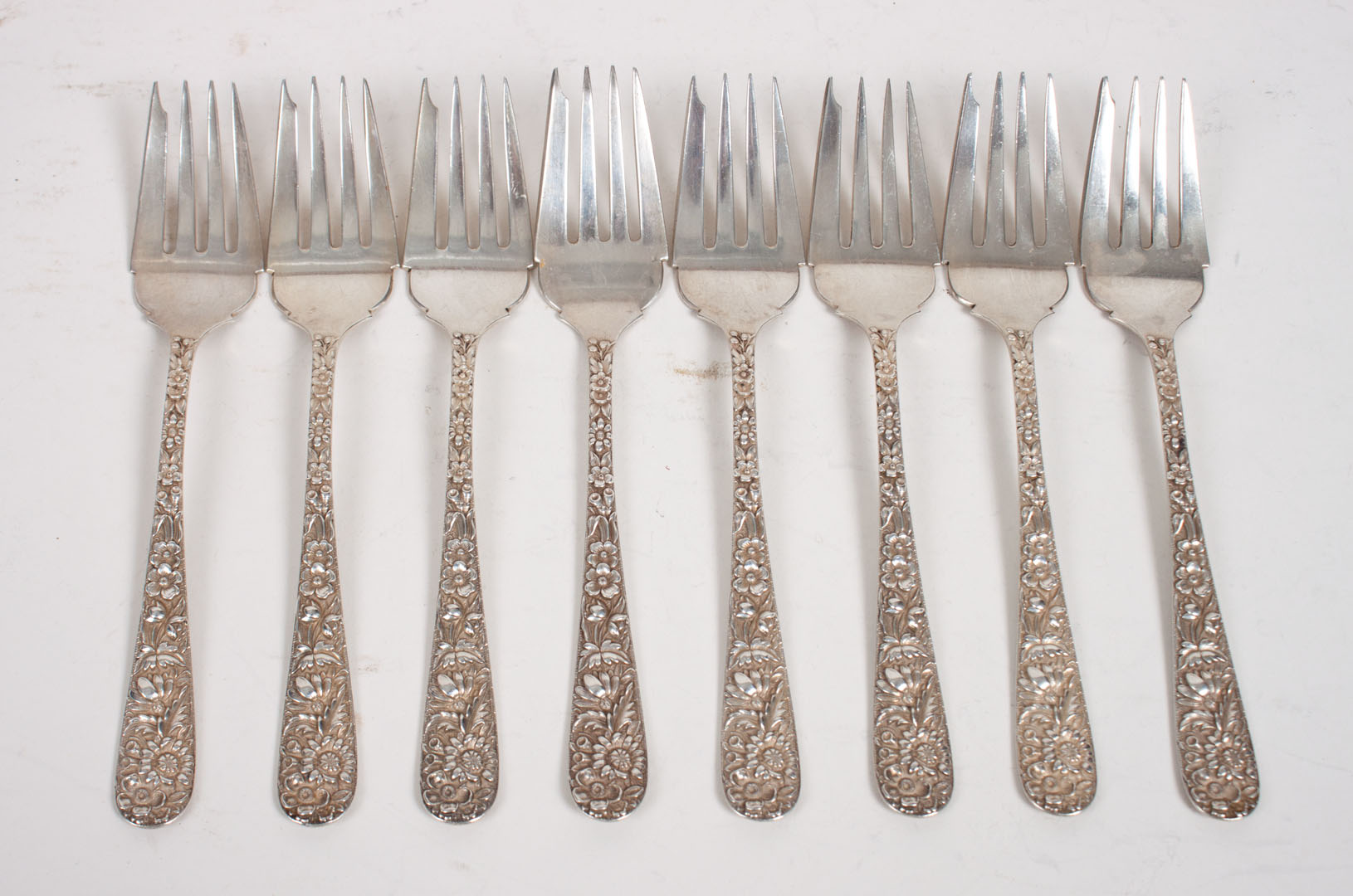 Appraisal: Kirk Repousse sterling silver luncheon forks late th early th