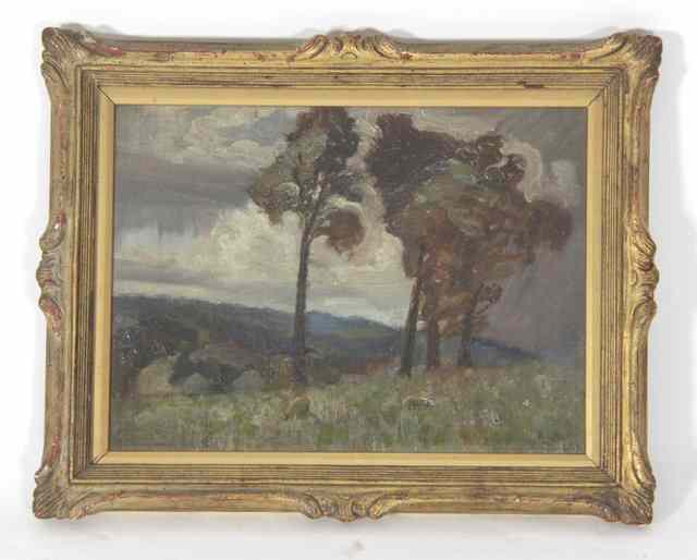 Appraisal: William GodfreyAUTUMN SHOWERSoil on board cm x cm x