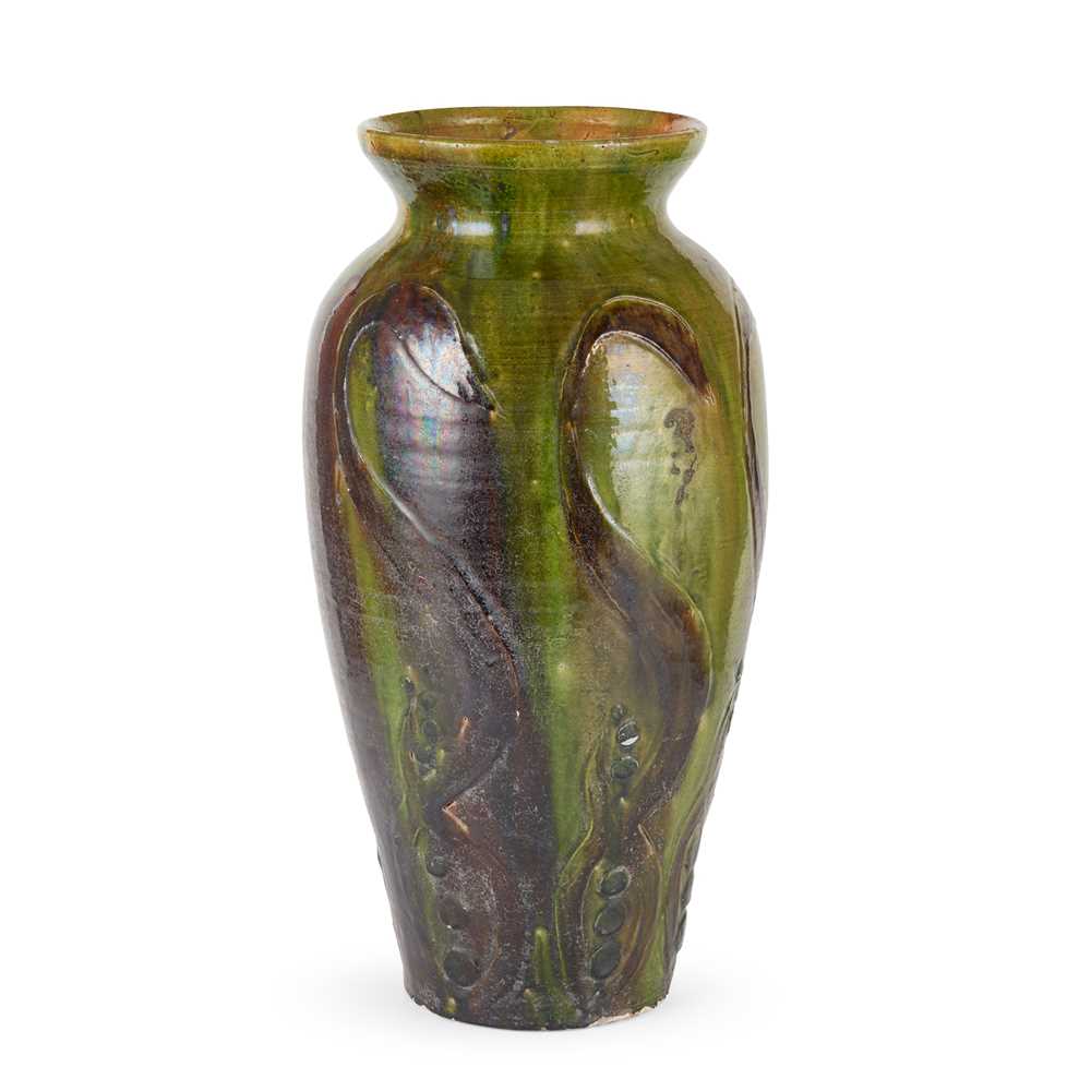 Appraisal: JOZEF-PIETER LAIGNEL - KORTRIJK BELGIUM ART NOUVEAU VASE CIRCA majolica