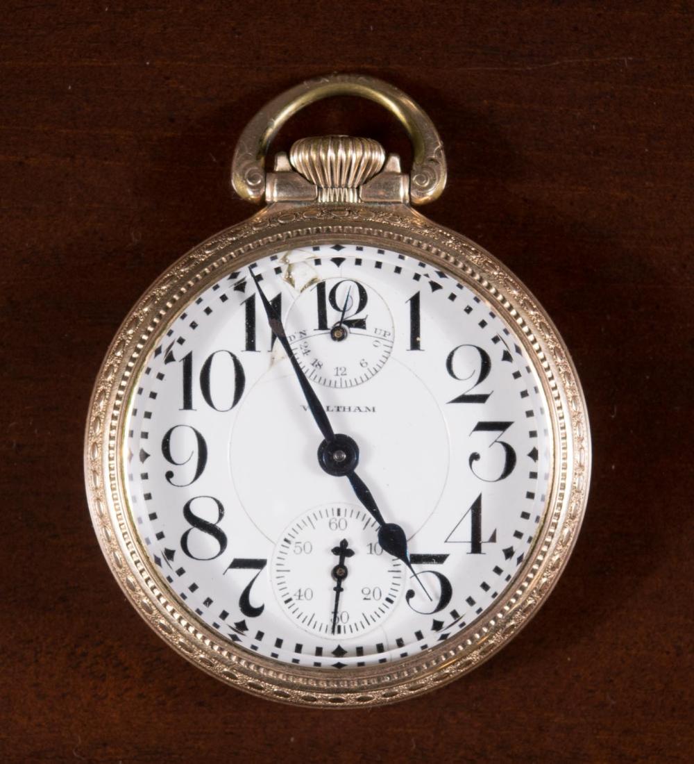 Appraisal: WALTHAM RAILROAD GRADE OPEN FACE POCKET WATCH model having hour